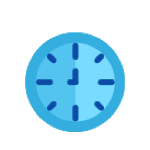 Blue clock icon