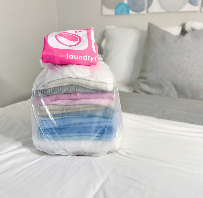 Clean, folded laundry delivered by Laundry Care in Sacramento, CA.