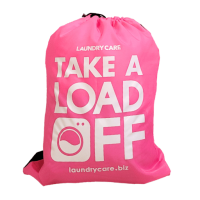 Laundry Care Wash and Fold Pink Bag